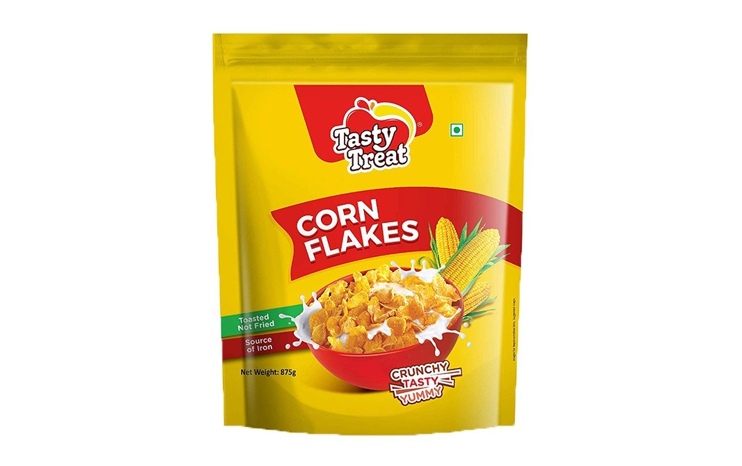 Tasty Treat Corn Flakes Crunchy Tasty Yummy   Pack  875 grams